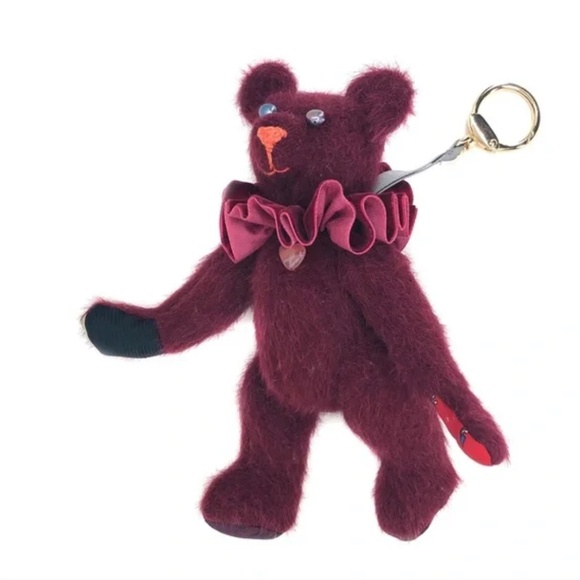 Mohair and silk jointed teddy bear keyring bag charm trick - new - Picture 4 of 4
